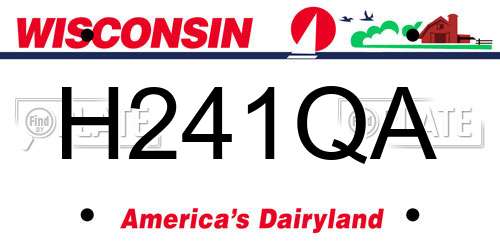 H241QA Wisconsin License Plate