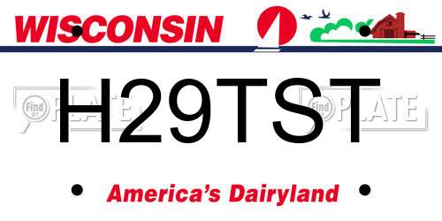 H29TST Wisconsin License Plate