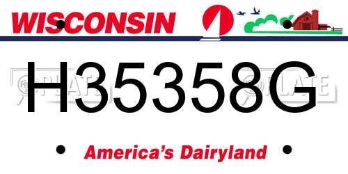 H35358G Wisconsin License Plate