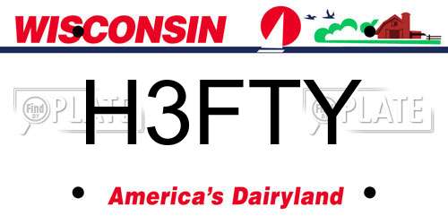 H3FTY Wisconsin License Plate