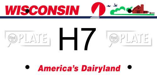 H7 Wisconsin License Plate