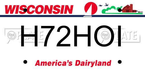 H72HOI Wisconsin License Plate