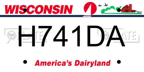 H741DA Wisconsin License Plate