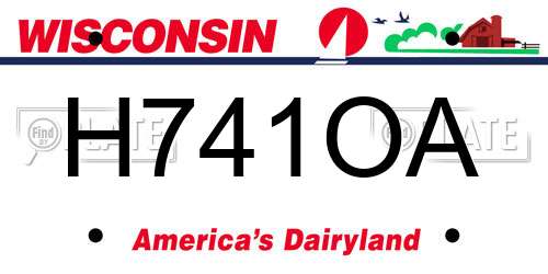 H741OA Wisconsin License Plate