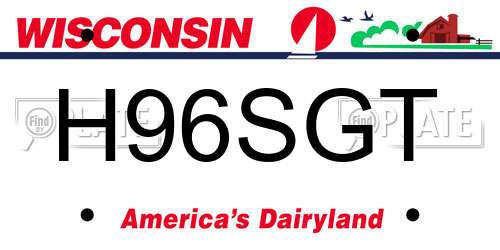 H96SGT Wisconsin License Plate