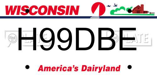H99DBE Wisconsin License Plate