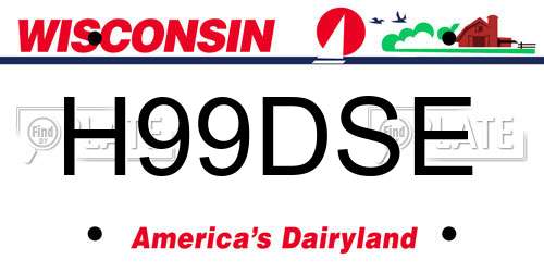 H99DSE Wisconsin License Plate