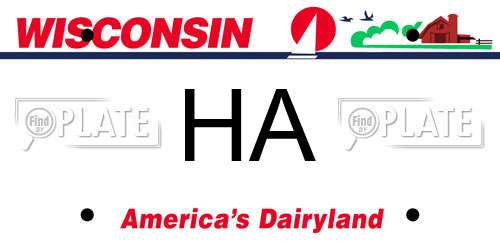 HA Wisconsin License Plate