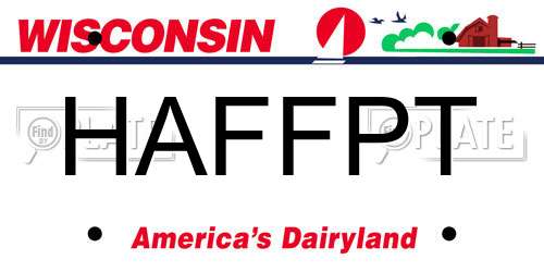 HAFFPT Wisconsin License Plate