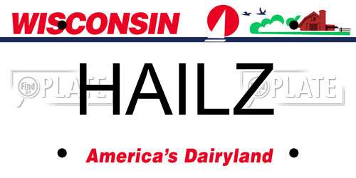 HAILZ Wisconsin License Plate