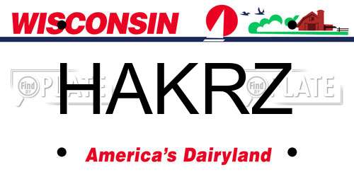 HAKRZ Wisconsin License Plate