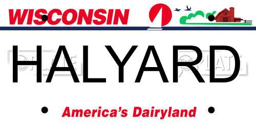 HALYARD Wisconsin License Plate