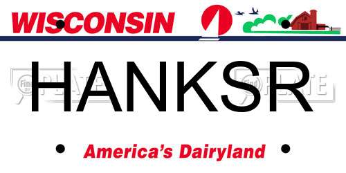 HANKSR Wisconsin License Plate