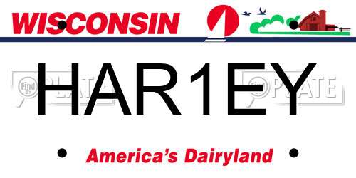 HAR1EY Wisconsin License Plate