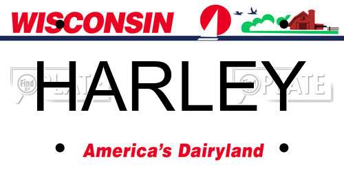 HARLEY Wisconsin License Plate