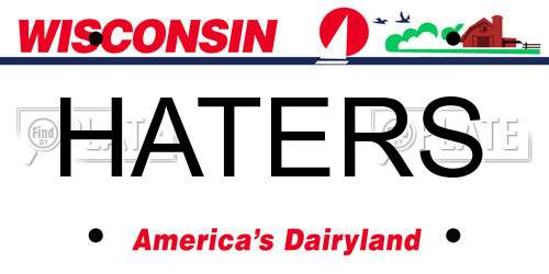 HATERS Wisconsin License Plate