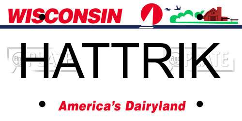 HATTRIK Wisconsin License Plate