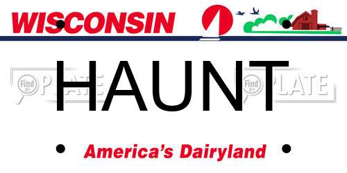 HAUNT Wisconsin License Plate