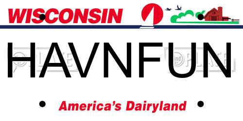 HAVNFUN Wisconsin License Plate