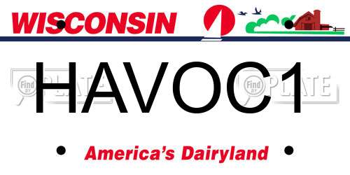 HAVOC1 Wisconsin License Plate