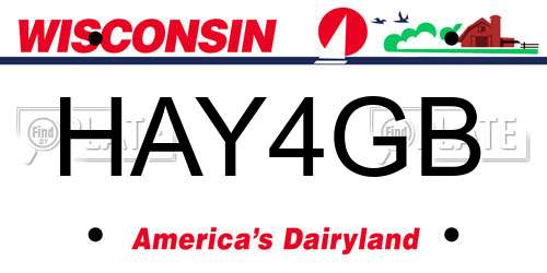 HAY4GB Wisconsin License Plate
