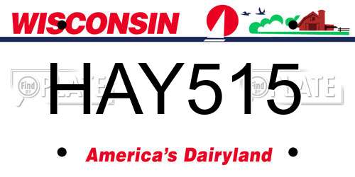 HAY515 Wisconsin License Plate