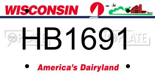 HB1691 Wisconsin License Plate