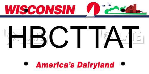 HBCTTAT Wisconsin License Plate
