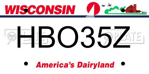 HBO35Z Wisconsin License Plate