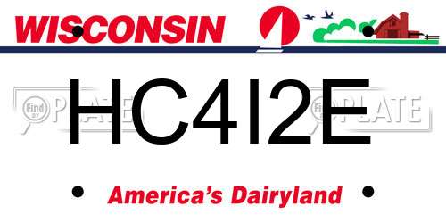 HC4I2E Wisconsin License Plate