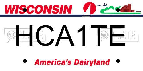 HCA1TE Wisconsin License Plate