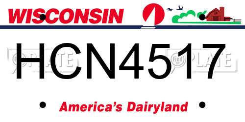 HCN4517 Wisconsin License Plate