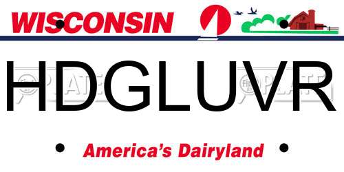 HDGLUVR Wisconsin License Plate