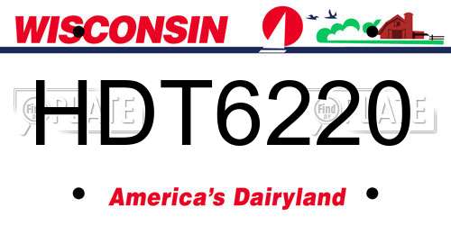 HDT6220 Wisconsin License Plate