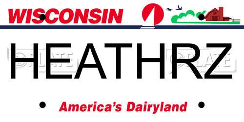 HEATHRZ Wisconsin License Plate