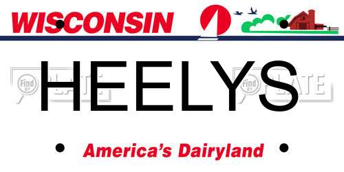 HEELYS Wisconsin License Plate