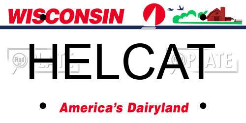 HELCAT Wisconsin License Plate