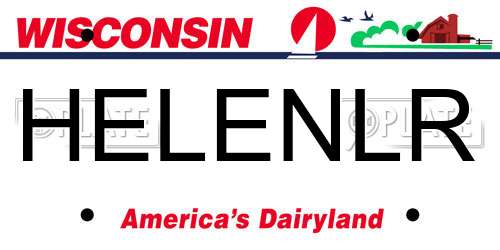 HELENLR Wisconsin License Plate