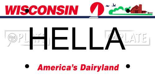 HELLA Wisconsin License Plate