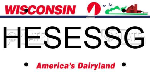 HESESSG Wisconsin License Plate