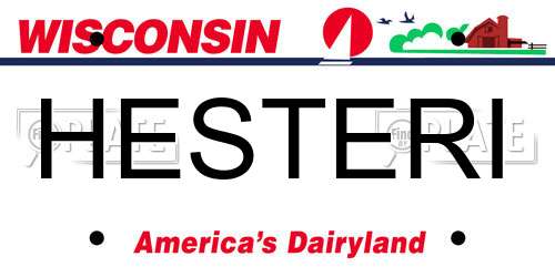HESTERI Wisconsin License Plate