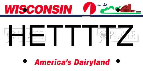 HETTTTZ Wisconsin License Plate