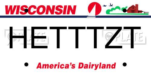 HETTTZT Wisconsin License Plate