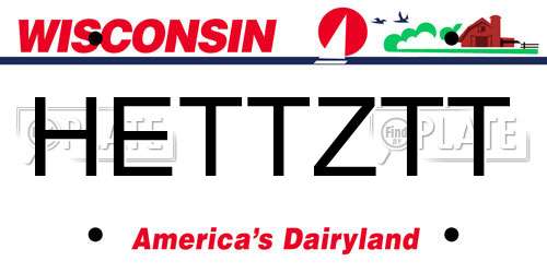 HETTZTT Wisconsin License Plate