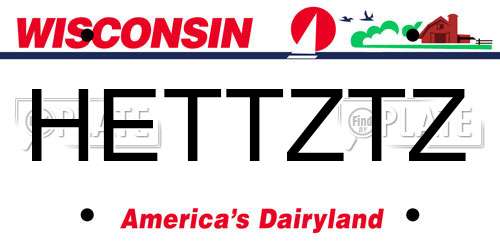 HETTZTZ Wisconsin License Plate