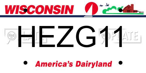 HEZG11 Wisconsin License Plate