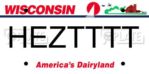 HEZTTTT Wisconsin License Plate