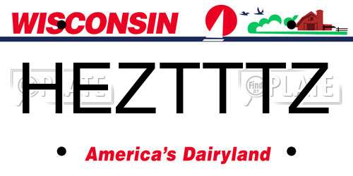 HEZTTTZ Wisconsin License Plate