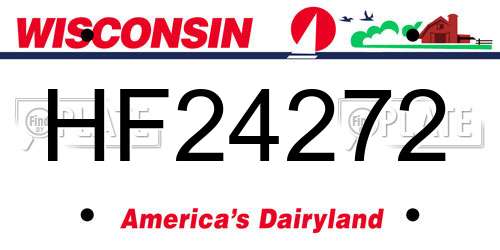 HF24272 Wisconsin License Plate