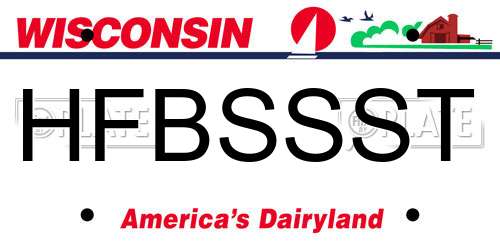 HFBSSST Wisconsin License Plate